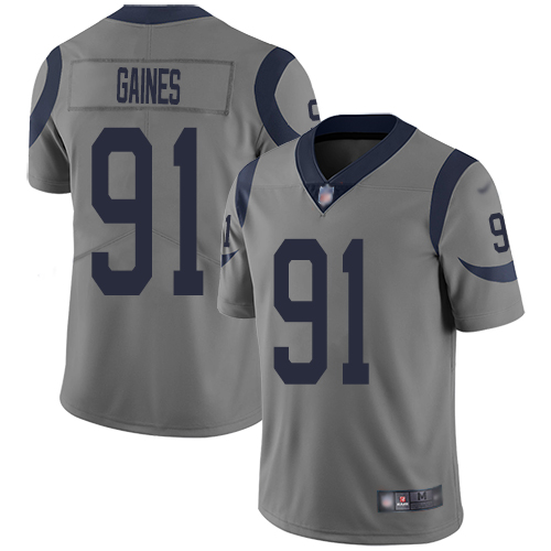 Los Angeles Rams Limited Gray Men Greg Gaines Jersey NFL Football #91 Inverted Legend